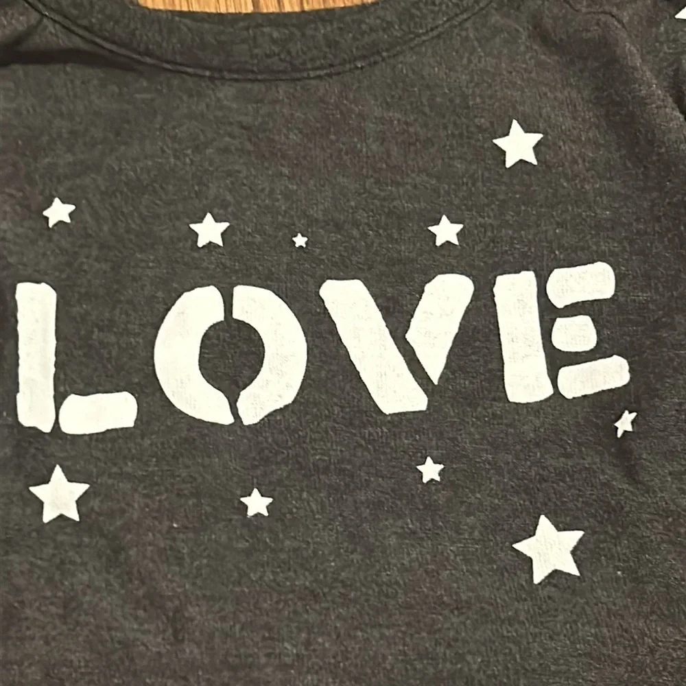 Chaser Girls Long Sleeve Love Shirt With Stars Size 10
